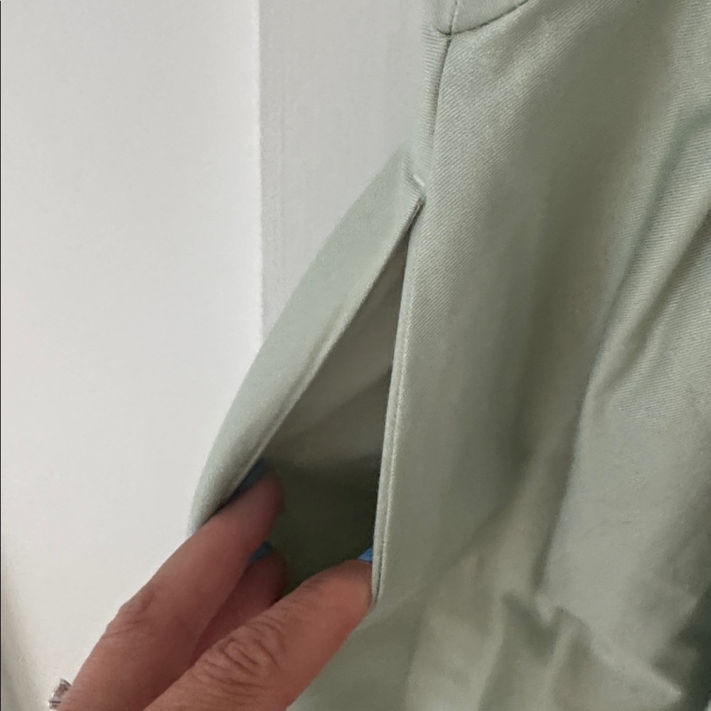 Reiss Liza 100% Cotton Corset Midi Dress in Sage Size 2 - Picture 11 of 15